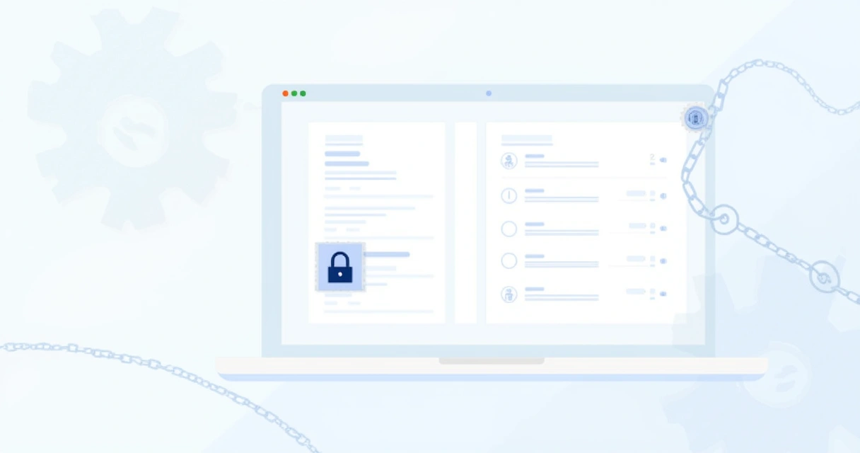 Interface do SharePoint mostrando uma lista oculta com ícone de bloqueio e painel de configurações do fluxo para automação