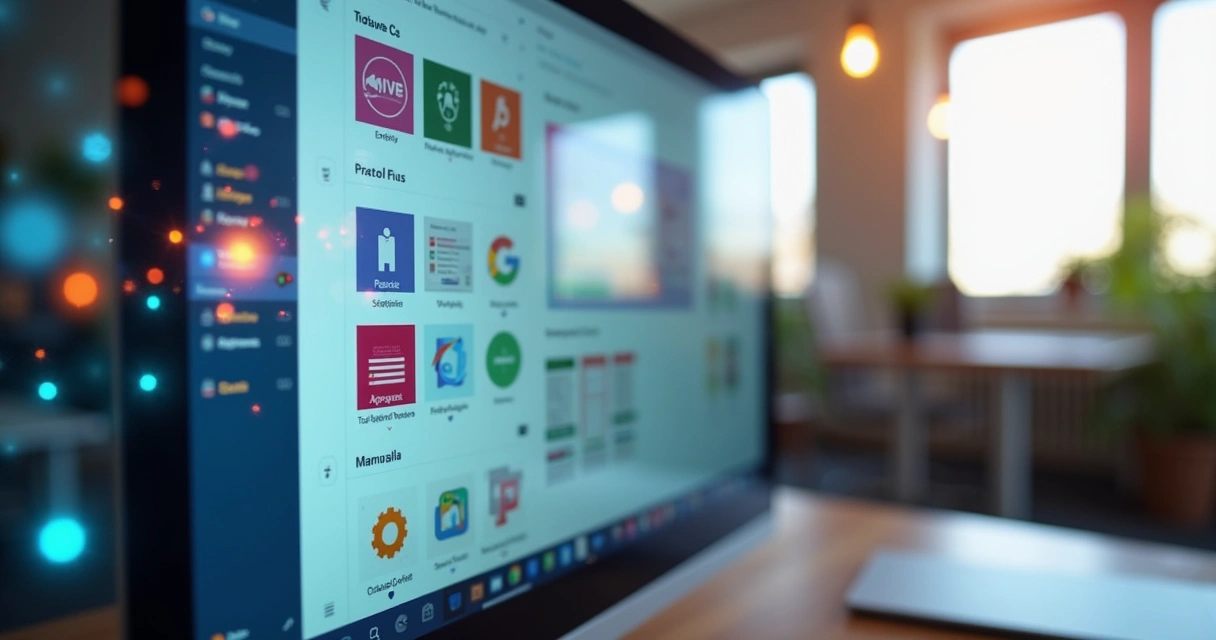 Tela de computador com interface do Power Apps aberta mostrando aplicativo em desenvolvimento