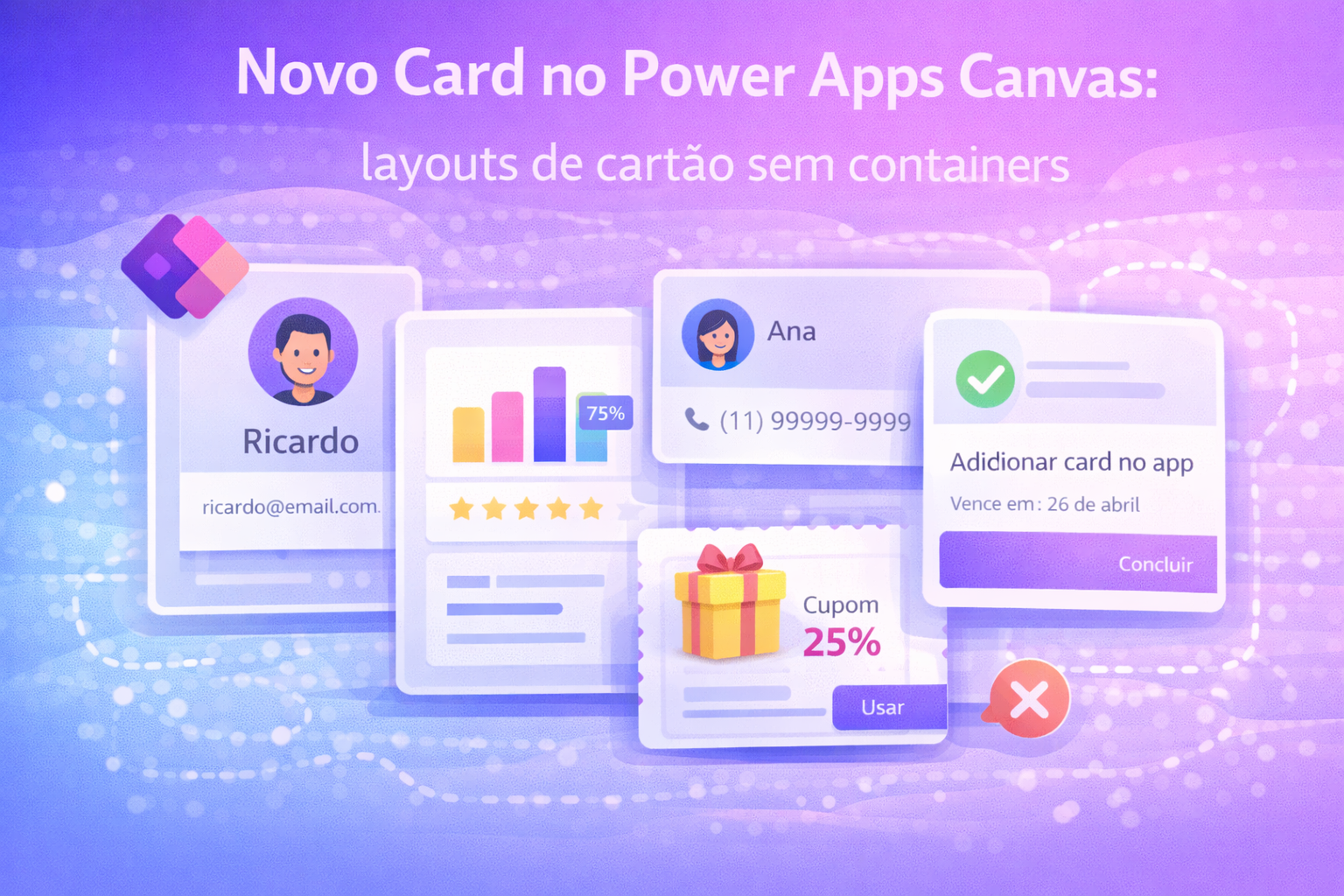 Novo Card no Power Apps Canvas